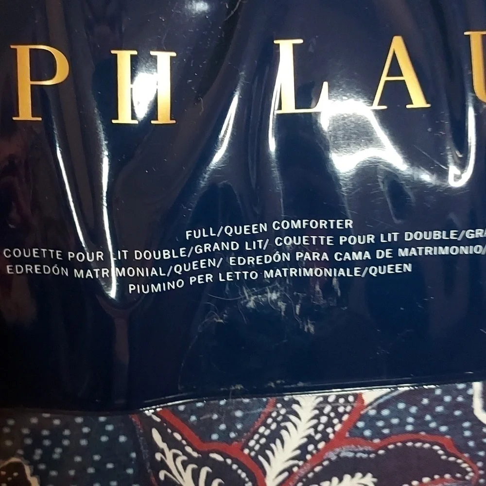 Ralph Lauren Home Mirabelle Full Queen Comforter Indigo Blue